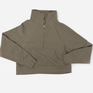 Women’s Taupe Half-Zip Sweater